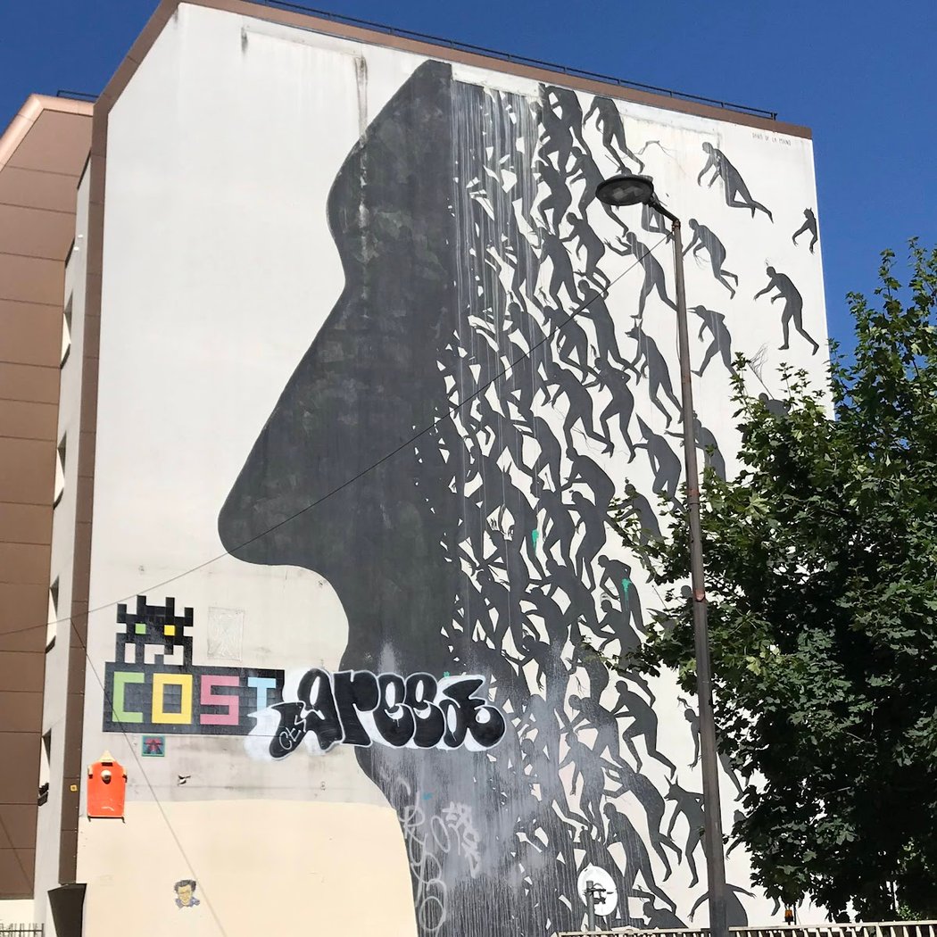 Street Art - Fresque d’Emilie Rouge avec Weirdwalls 3